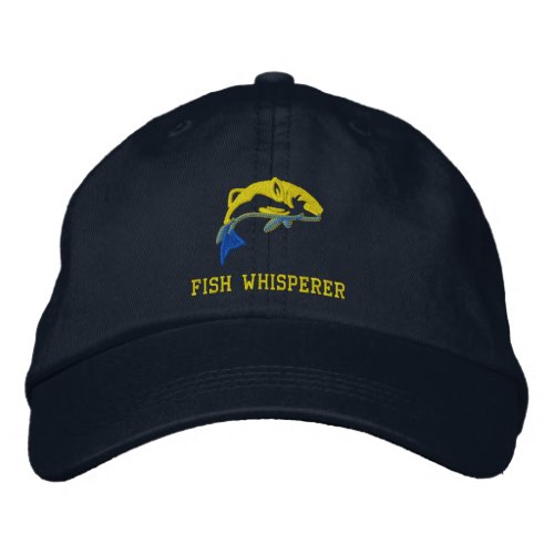 Funny Fish whisperer Fishermans Embroidered Baseball Cap