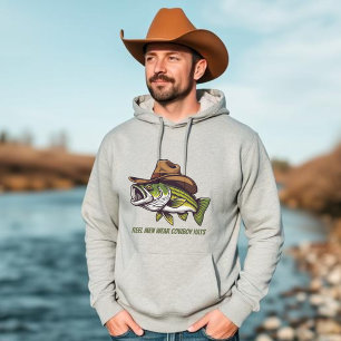 Funny Fish With a Cowboy Hat Hoodie