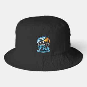 Funny fish word art bucket hat