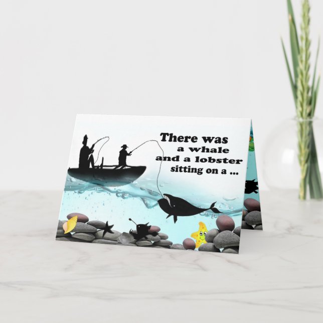 Funny Fisherman Birthday Card (Front)