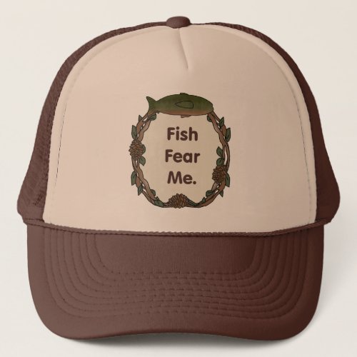 Funny Fisherman Cap Fish Fear Me