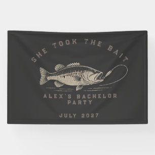 Funny Fisherman Custom Fishing Bachelor Party Banner