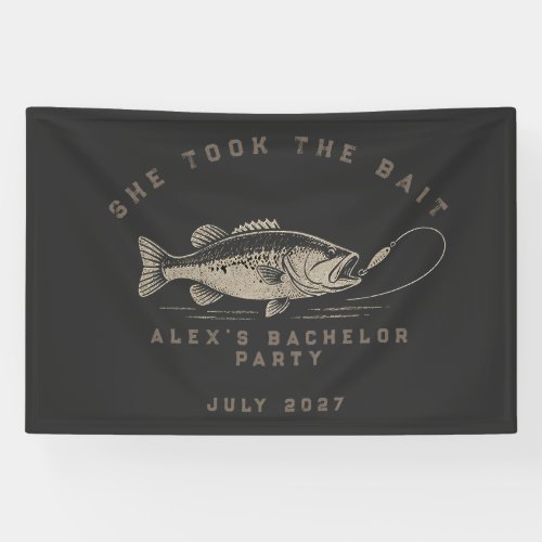 Funny Fisherman Custom Fishing Bachelor Party Banner
