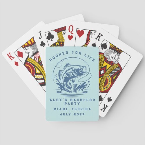 Funny Fisherman Custom Fishing Bachelor Party Poker Cards