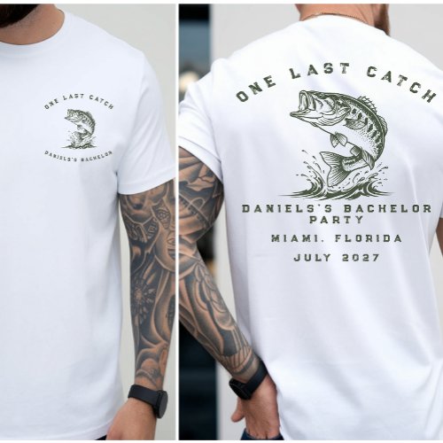 Funny Fisherman Custom Fishing Bachelor Party T-Shirt