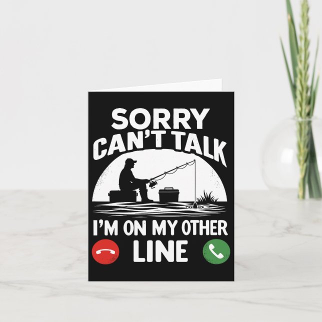 Funny Fisherman For Father's Day Fishing Dad  Card (Front)