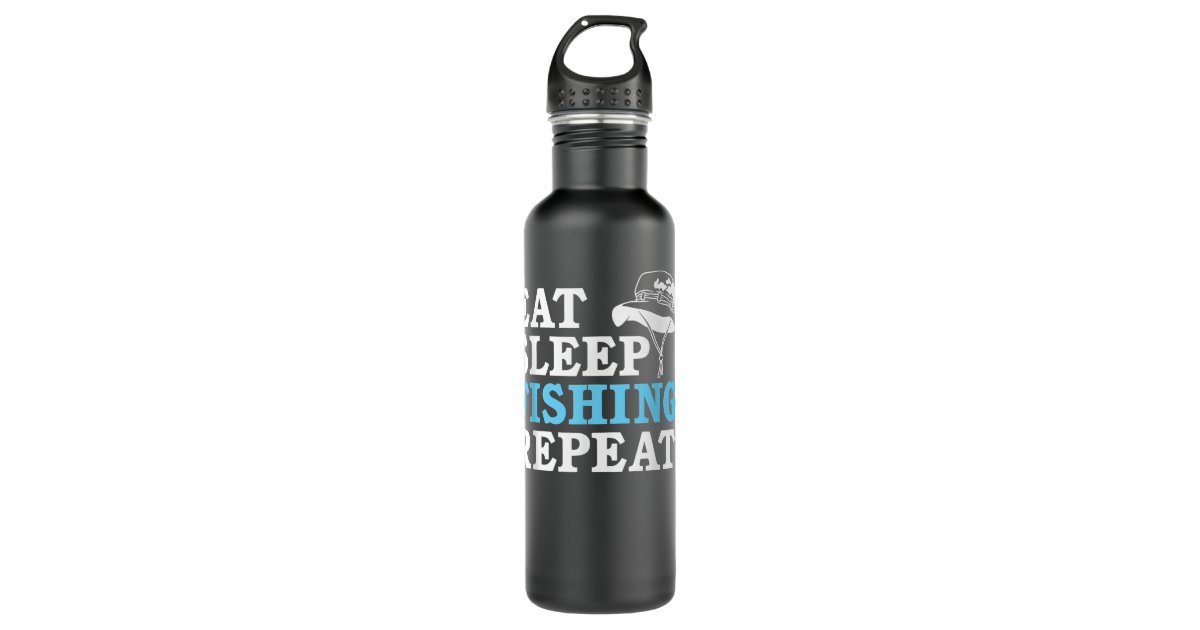 Funny Fisherman Outfit Gifts Eat Sleep Fishing Rep Stainless Steel Water  Bottle