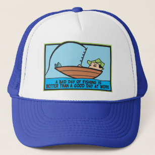 Funny Fishing Hats & Caps | Zazzle