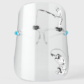 Funny Fishermen Fishing Trout Fish Hook Face Shield (Front)