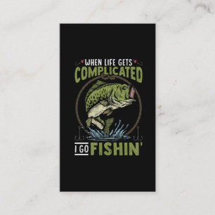 Funny Fishing Addicted Person Hobby Angler Humor Business Card