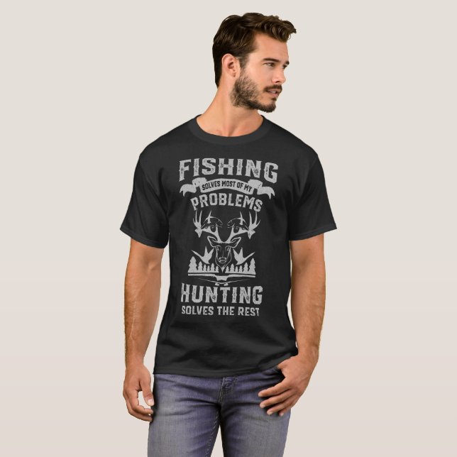 Funny Fishing and Hunting T-Shirt - Fishing Shirts (Front Full)