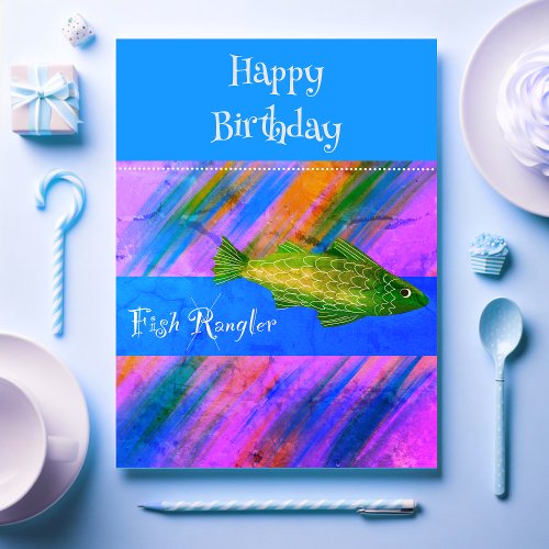 Funny Fishing Angler Birthday Card