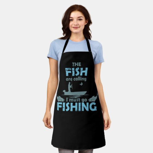 Funny fishing apron