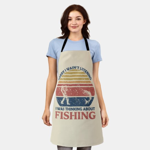 Funny fishing apron