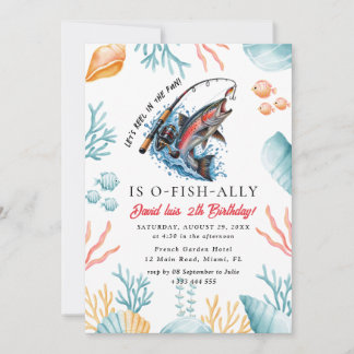 Funny Fishing Birthday Party Invitation