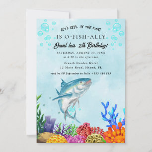 Funny Fishing Birthday Party Invitation