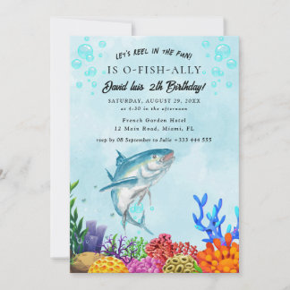 Funny Fishing Birthday Party Invitation