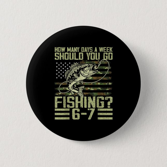 Funny Fishing Boy Teens Kid Camouflage Usa Flag B  Button (Front)