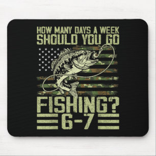 Funny Fishing Boy Teens Kid Camouflage Usa Flag B Mouse Pad