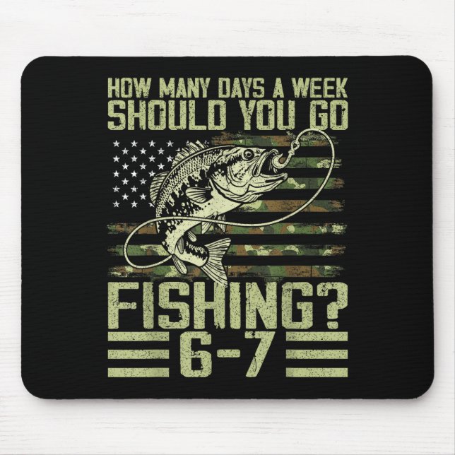 Funny Fishing Boy Teens Kid Camouflage Usa Flag B  Mouse Pad (Front)