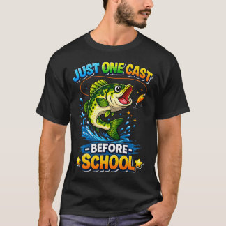 Funny Fishing Boys Cute Bass Fishing T-Shirt