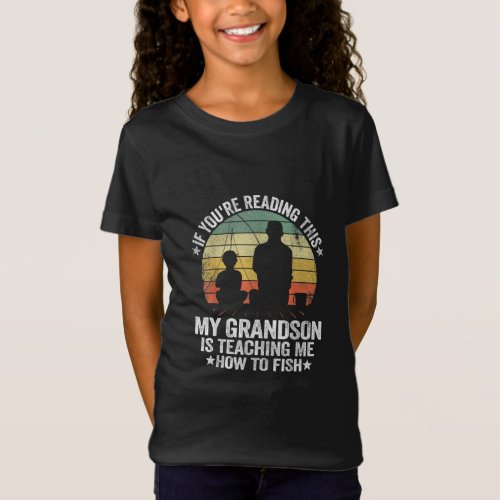 Funny Fishing Buddy Grandpa  Grandson Gift Idea T_Shirt