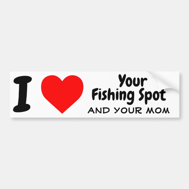 Funny Fishing Bumper Sticker Decal for Fishermen (Front)