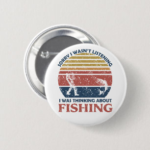 Funny fishing button