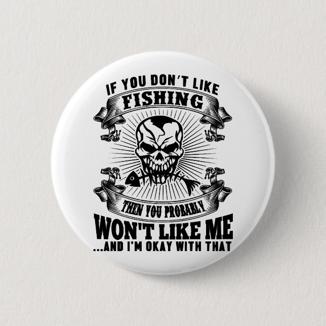 Funny Fishing Button (Front)