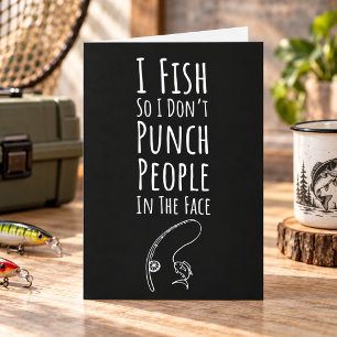 Funny Fishing Cards Sports Fisherman Fishermen