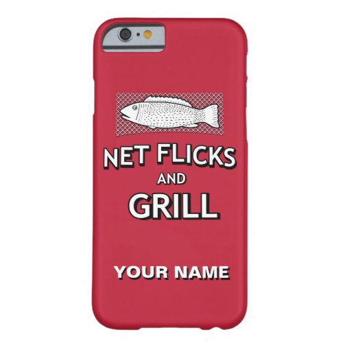 Funny Fishing Cast Net Fish Joke Parody Barely There iPhone 6 Case
