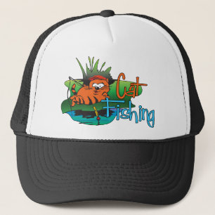 Funny Fishing - Cat Fishing Trucker Hat