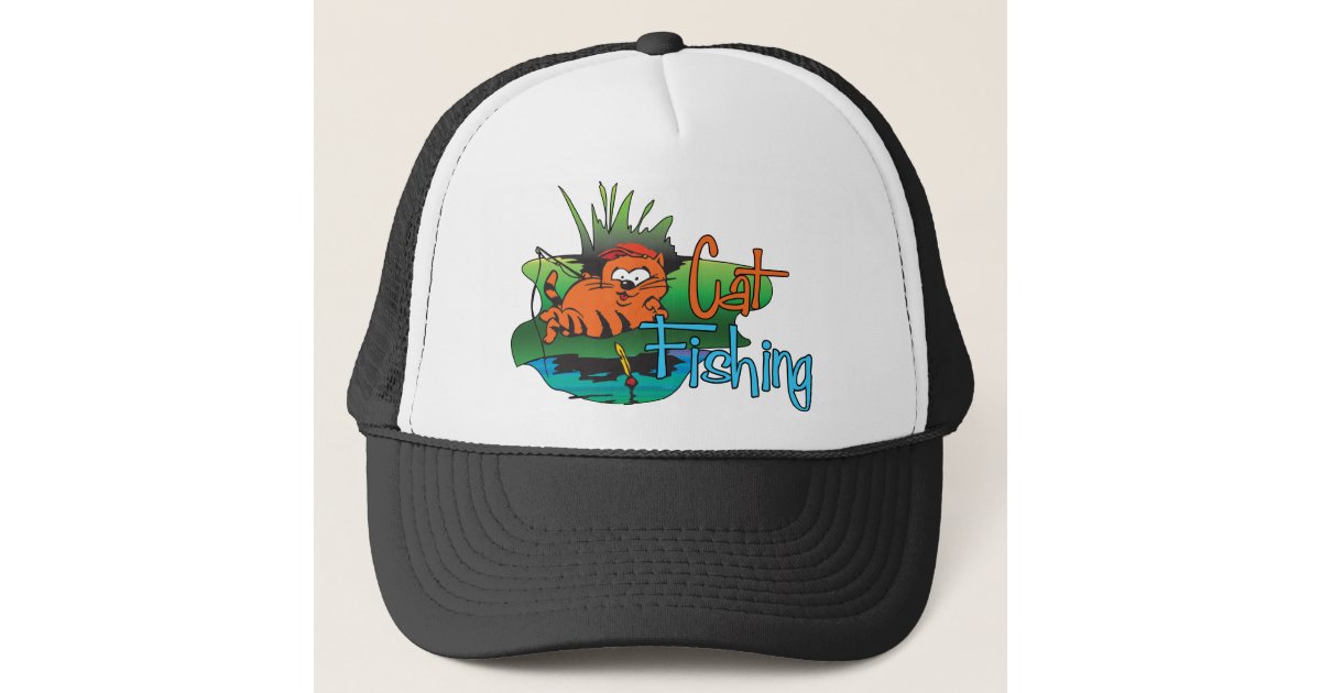 Funny Fishing - Cat Fishing Trucker Hat