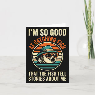 Funny Fishing Catching Fish Vintage Fisherman B Gr Card
