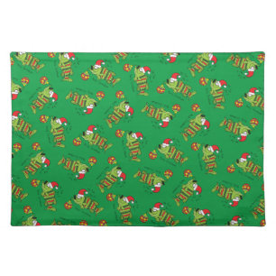 Funny Fishing Christmas Bass Fish Cute Cartoon Cloth Placemat