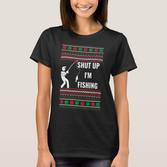 Funny Fishing Christmas Ugly Sweater  For Fishers (Front)