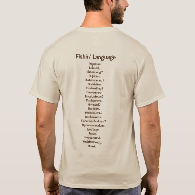 Funny Fishing Conversation T-Shirt (Back)