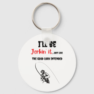 Funny Fishing Dad Farther Son Adult Humor Reel Jer Keychain