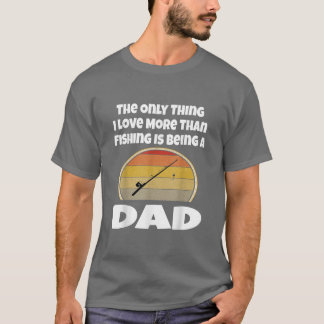Funny Fishing Dad Fisherman Father Retro Sunset Fi T-Shirt