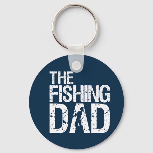 Funny Fishing Dad Fisherman Fathers Day Keychain