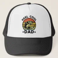 Funny Fishing Dad Reel Cool Dad Vintage Trucker Hat
