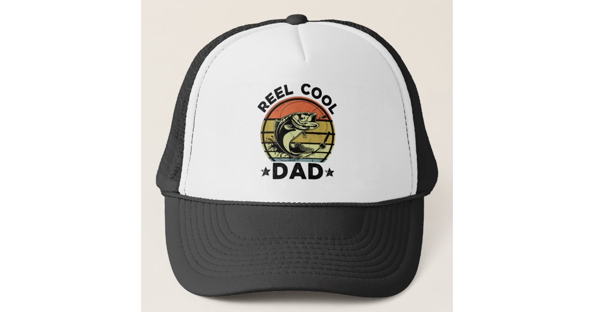 Funny Fishing Dad Reel Cool Dad Vintage Trucker Hat