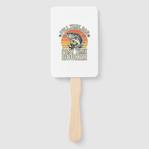 Funny Fishing Dad Vintage Bass Shirt Design (2)_1 Hand Fan