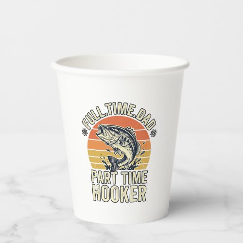 Funny Fishing Dad Vintage Bass Shirt Design (2)_1 Paper Cups