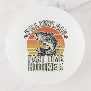 Funny Fishing Dad Vintage Bass Shirt Design (2)_1 Trinket Tray
