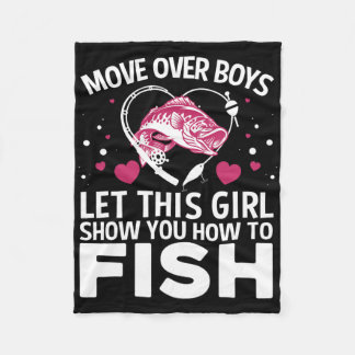 Funny Fishing Design For Girls Women Fisherman Fis Fleece Blanket