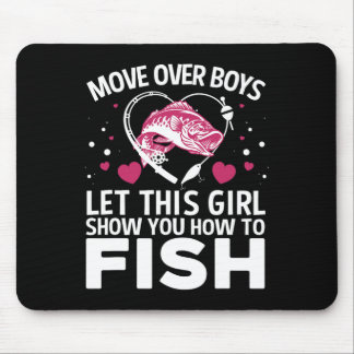 Funny Fishing Design For Girls Women Fisherman Fis Mouse Pad