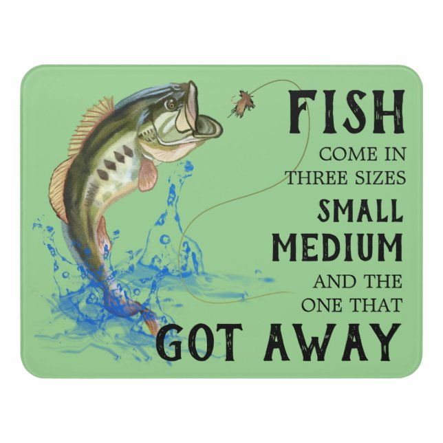Funny Fishing Door Sign (Contemporary Front)
