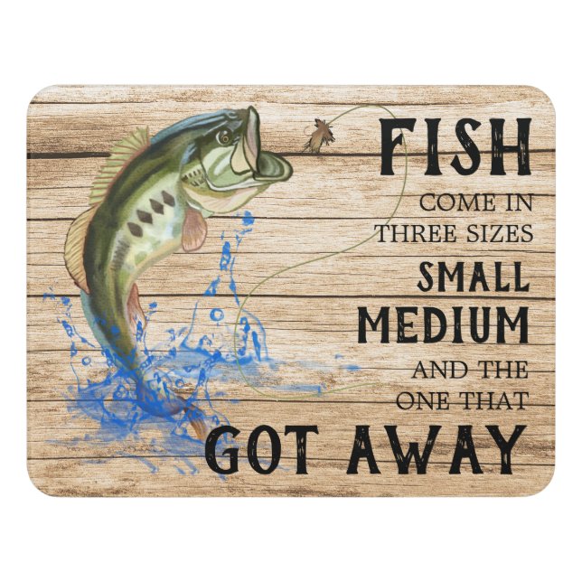 Funny Fishing Door Sign (Contemporary Front)