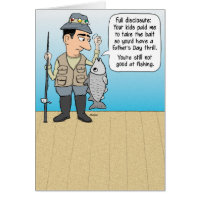 Funny Fishing Father's Day Card